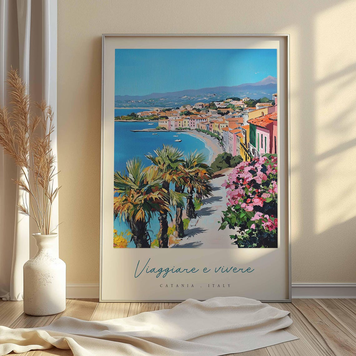 Catania Poster Catania Travel Print Catania Travel Art Catania Wall Art Italy Art Italy Travel Decor Italian Travel Gift - Image 2