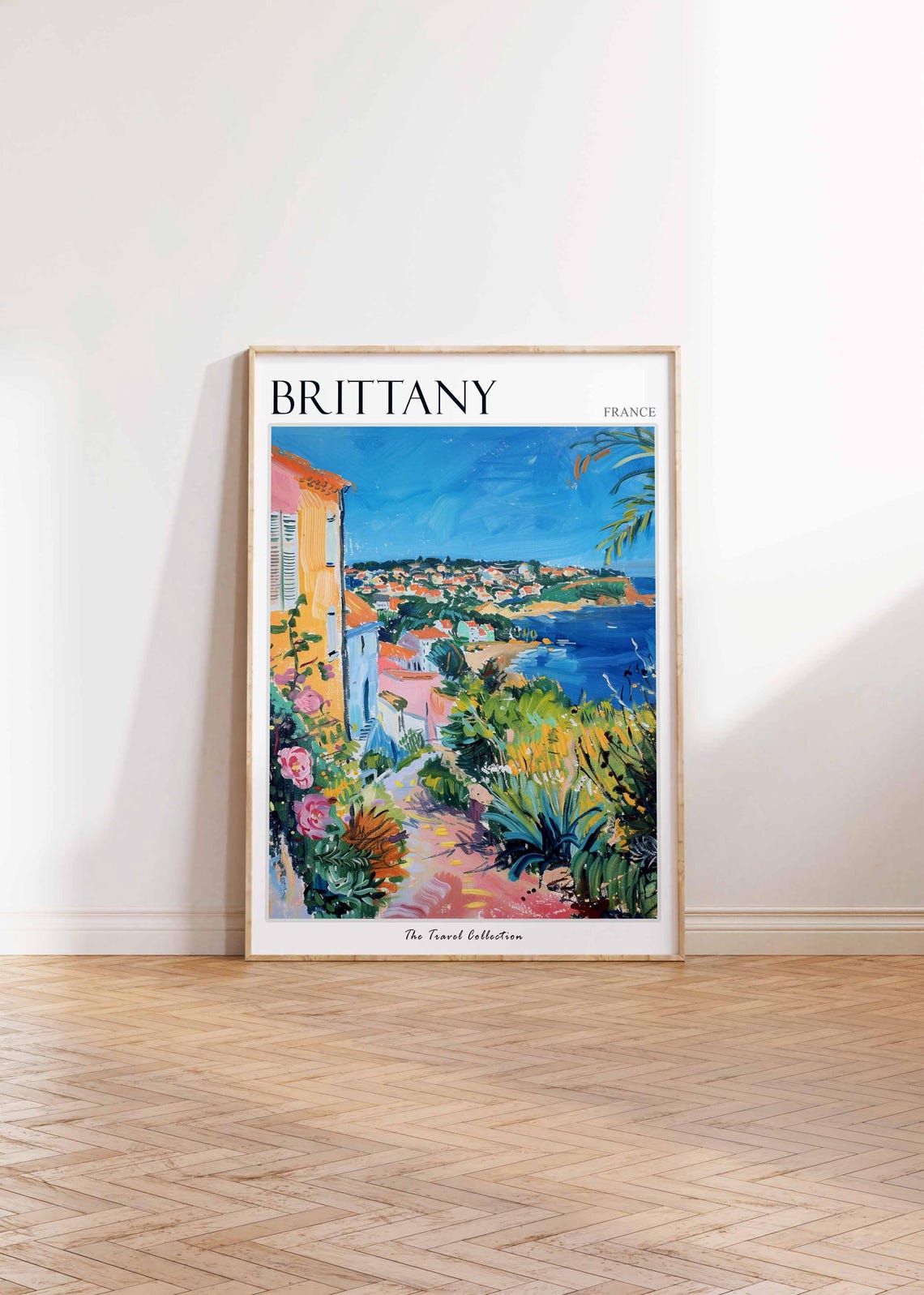 Brittany Poster France Travel Print French Decor Europe Travel Poster European Wall Art Brittany Gift Brittany Travel Poster - Image 2