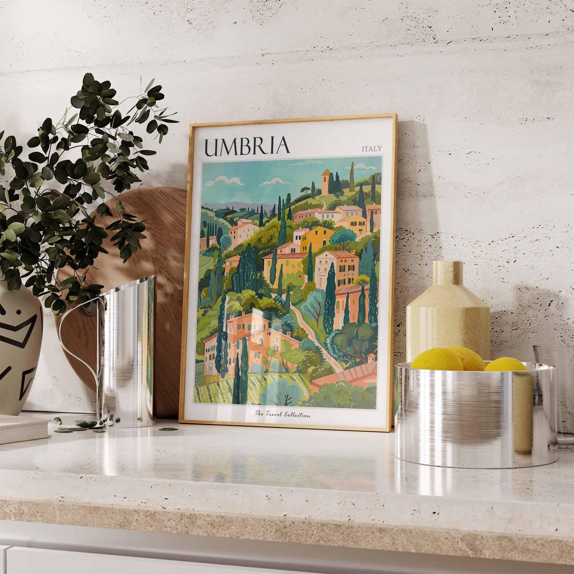 Umbria Poster Umbria Travel Print Italy Wall Art Italian Travel Print Italian Decor Italian Gift Umbria Wall Art - Image 3