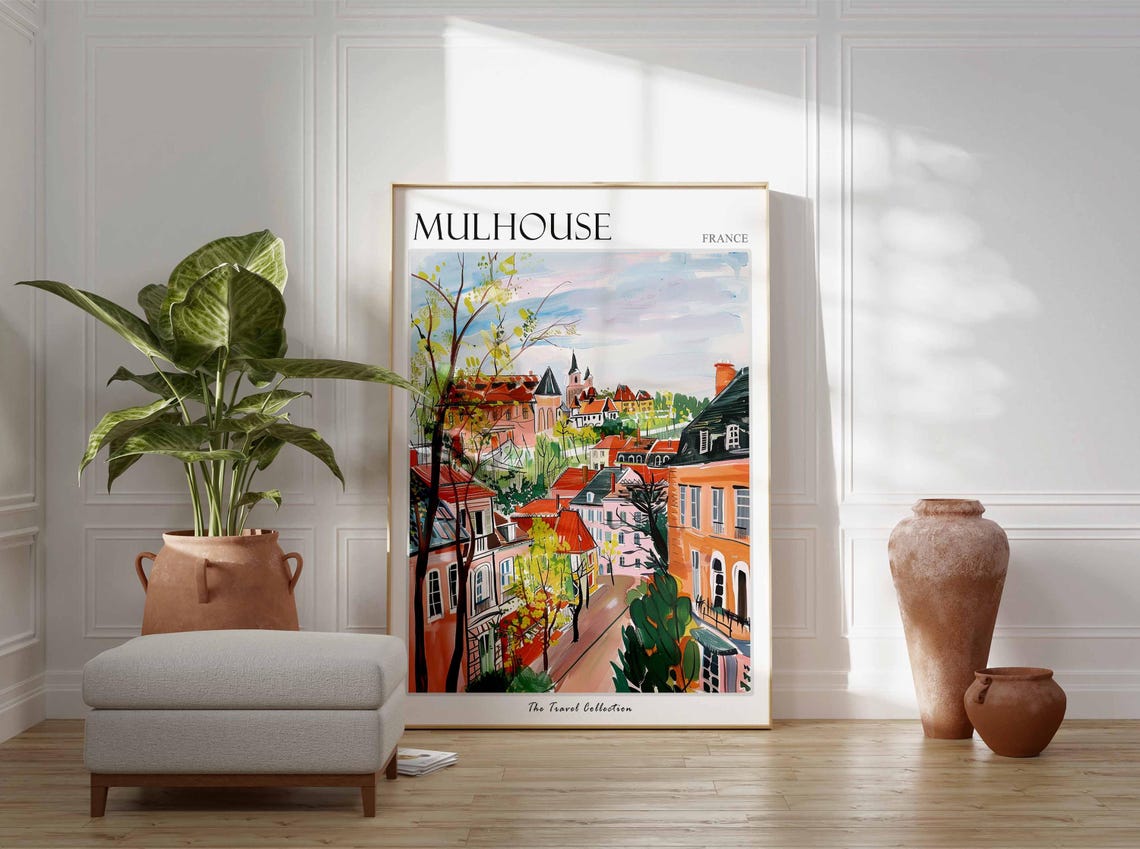 Setubal Portugal Orange Rooftops Over the Sparkling Bay Poster - Image 4