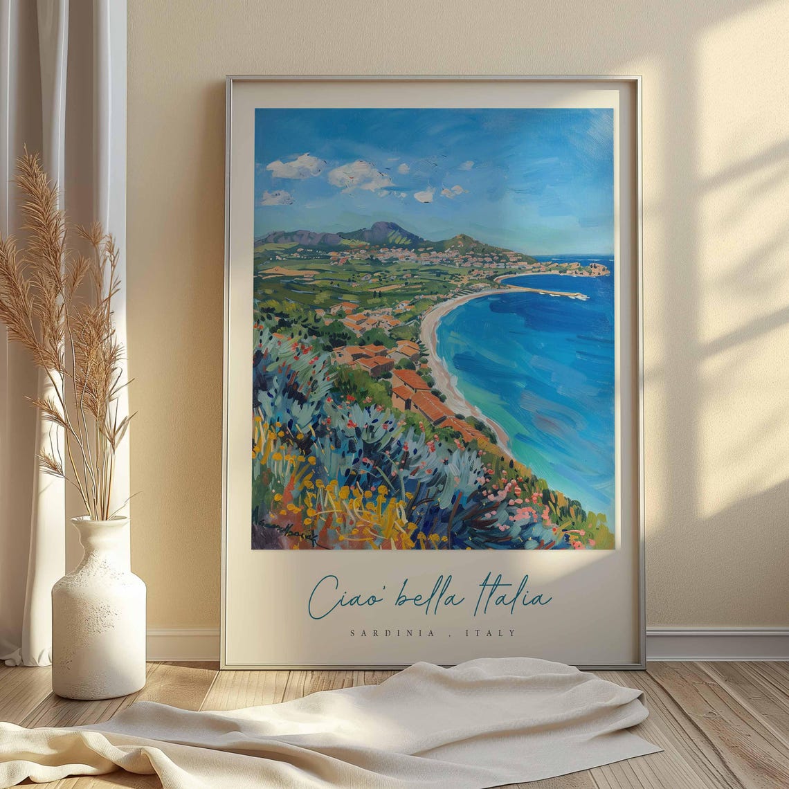 Sardinia Poster Italian Travel Print Sardinia Travel Art Sardinia Wall Art Italy Art Italy Travel Decor Italian Travel Gift - Image 2