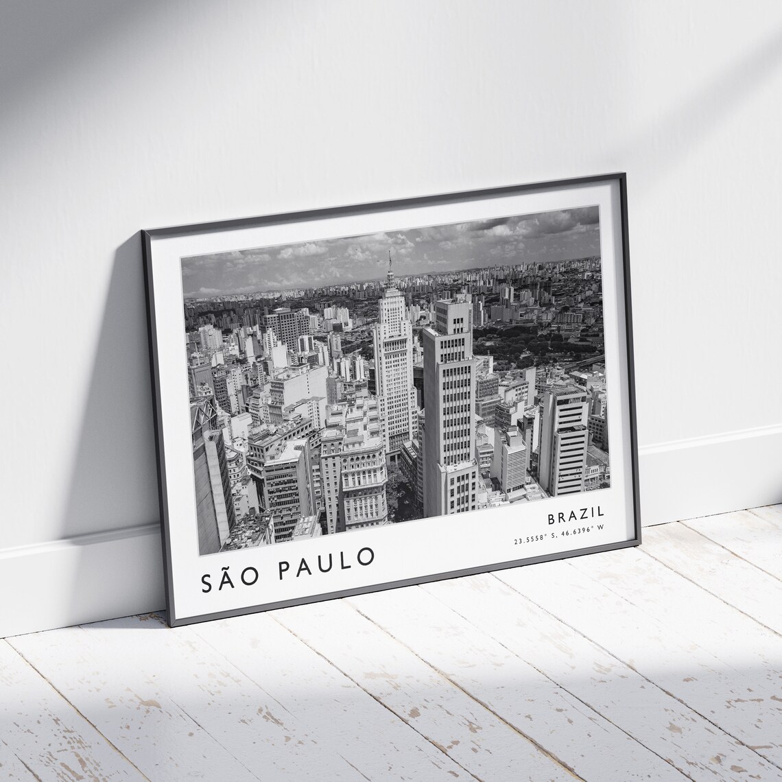 Sao Paulo Brazil Urban Black And White City Skyline Photo Poster - Image 2
