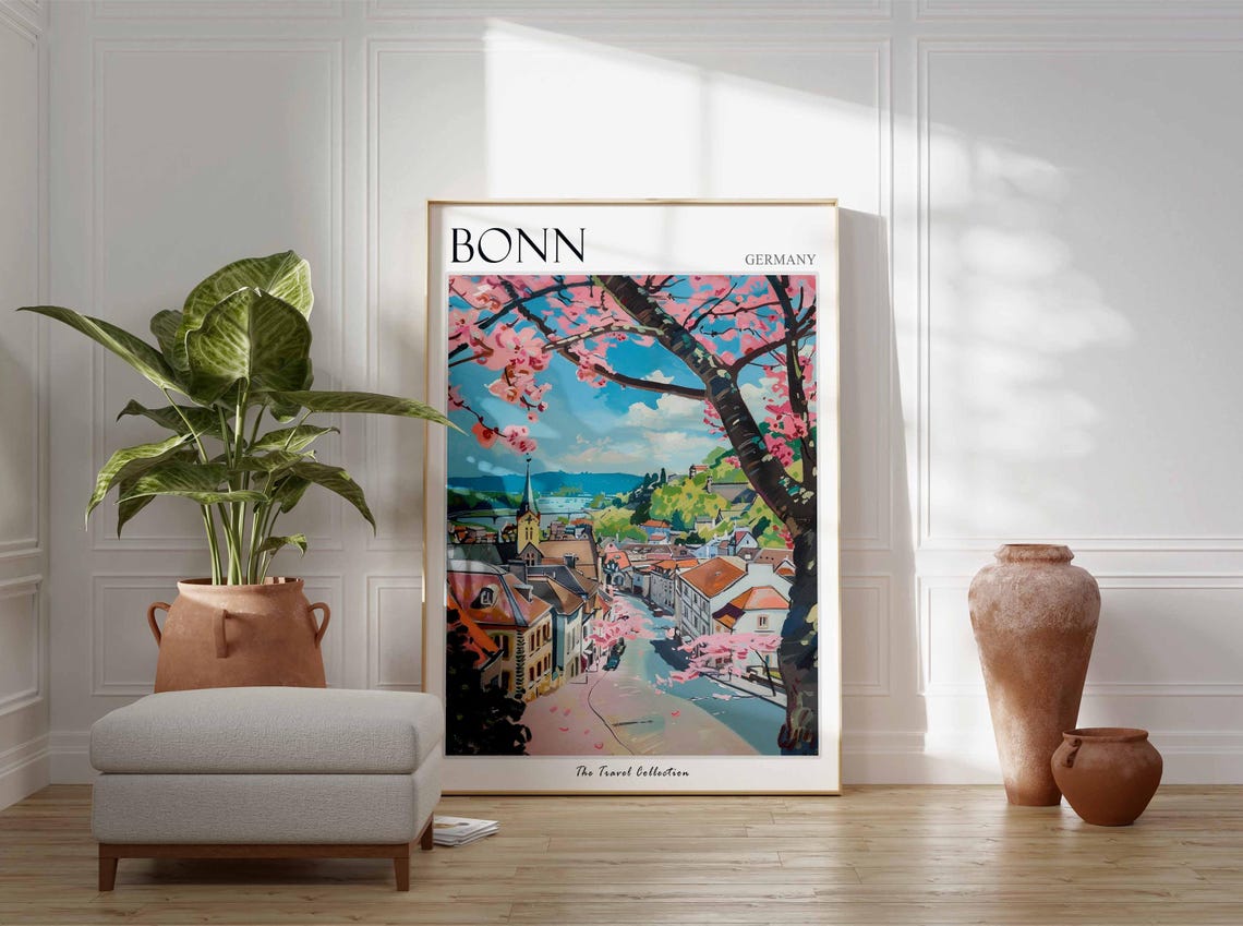 Bonn Poster Germany Travel Print German Decor Europe Travel Poster European Wall Art City Print Bonn Gift Bonn Travel Poster - Image 2