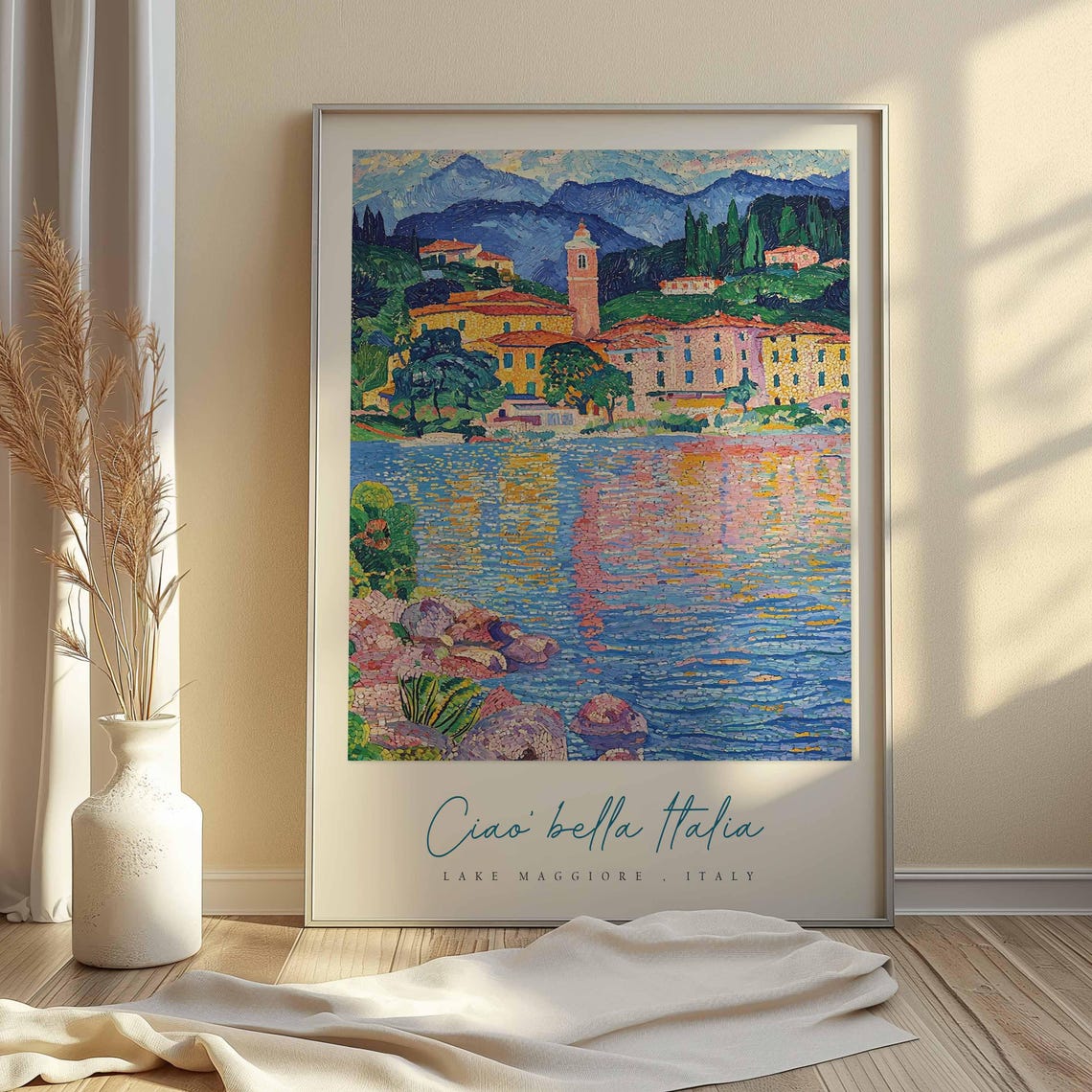 Lake Maggiore Poster Italian Travel Print Lake Maggiore Travel Art Lake Maggiore Wall Art Italy Art Italy Travel Decor Travel Gift - Image 2