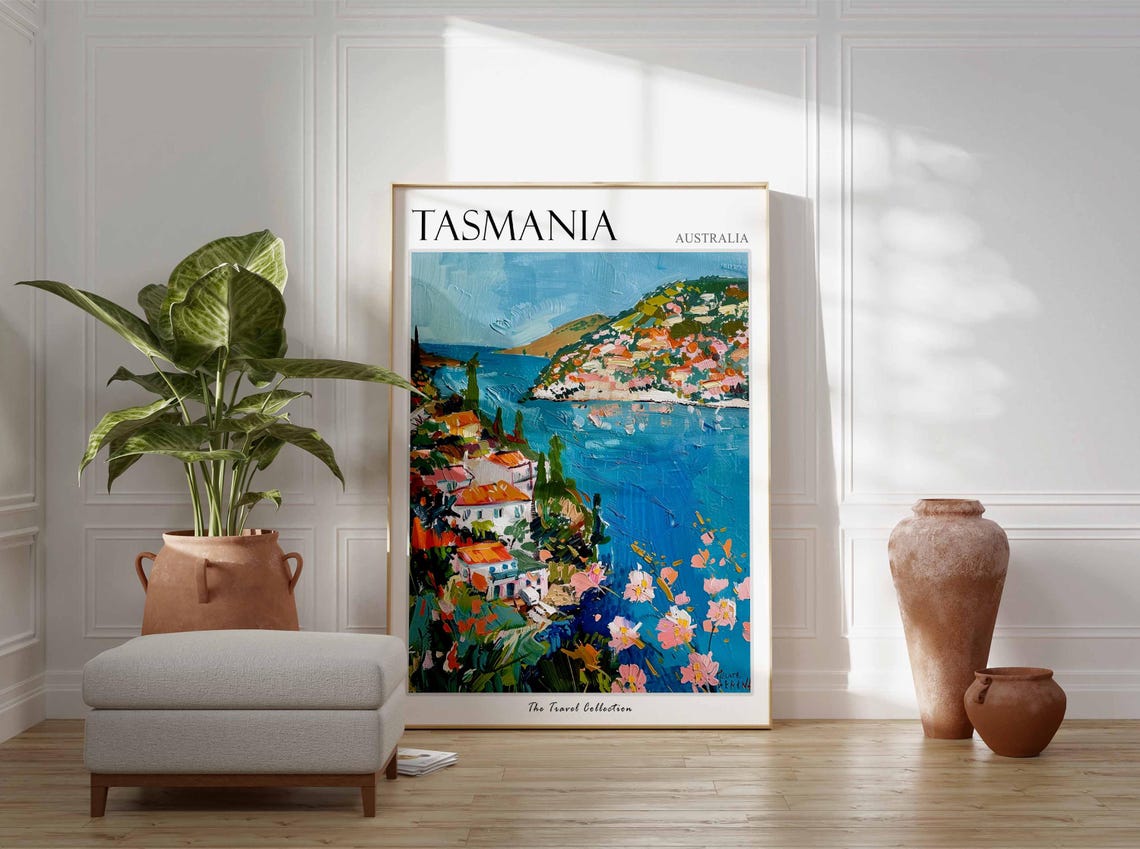 Tasmania Poster Australia Travel Print Australian Decor Oceania Travel Poster Oceanian Wall Art Tasmania Gift Tasmania Travel Poster - Image 2