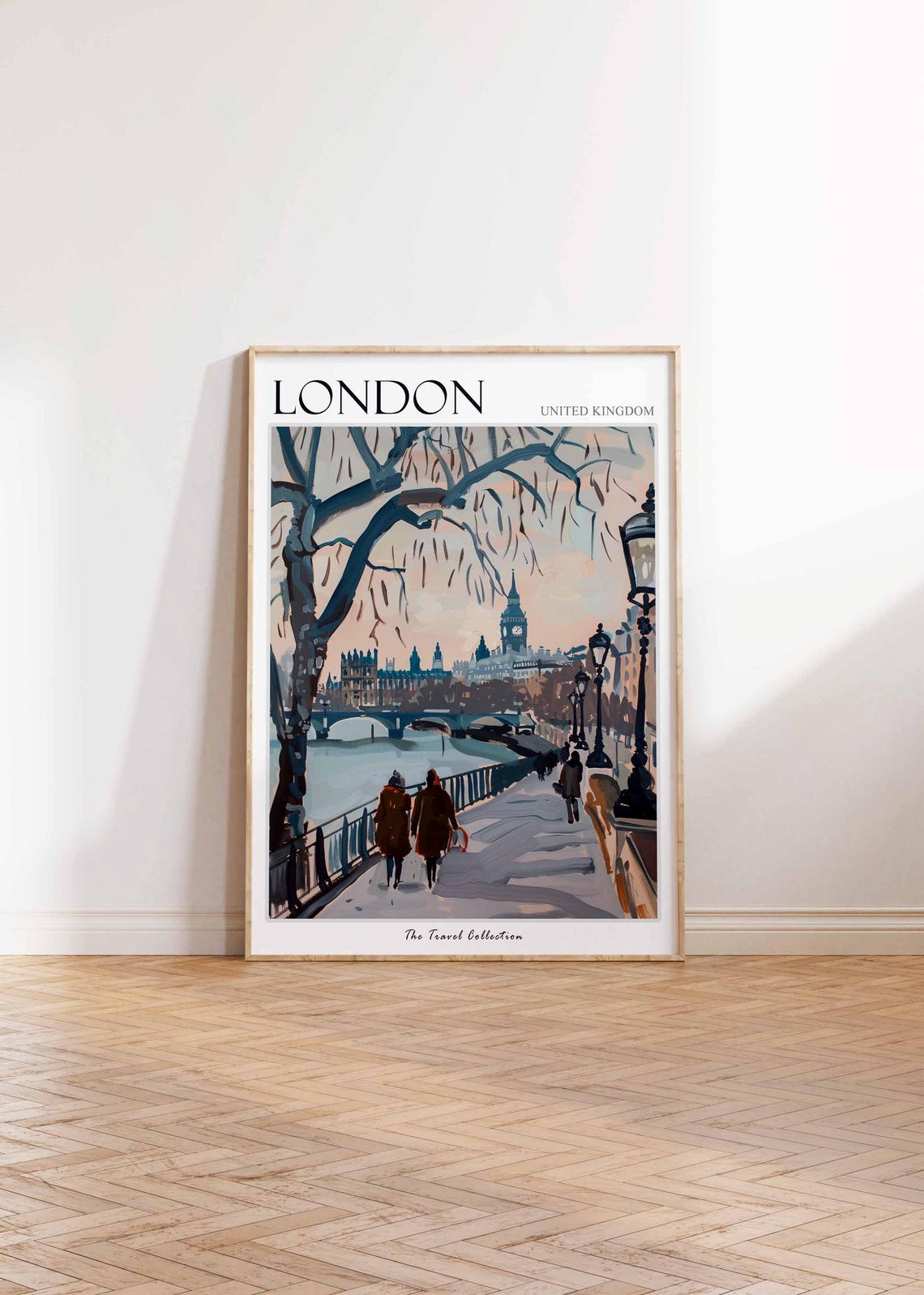 London Poster United Kingdom Travel Print British Decor United Kingdom Travel Poster Botanical Print London Gift London Travel Poster - Image 2