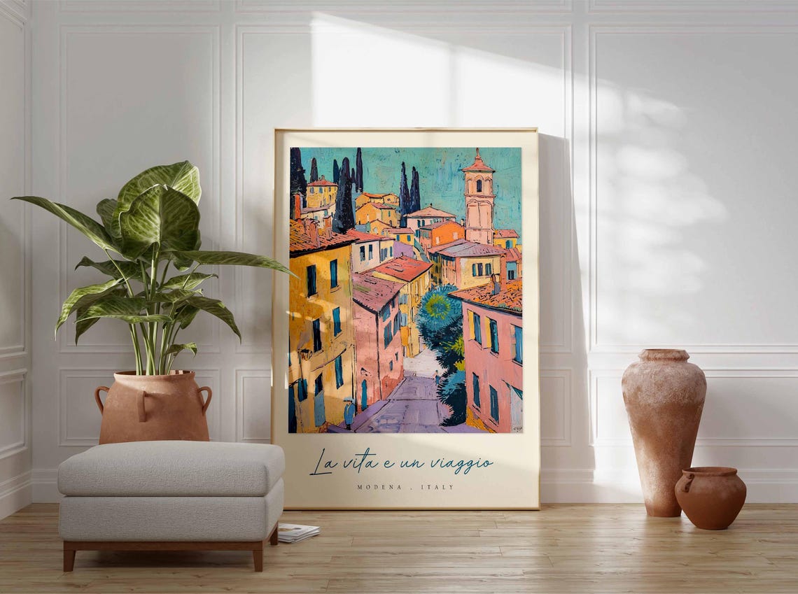 Modena Poster Italian Travel Print Modena Travel Art Modena Wall Art Italy Art Italy Travel Decor Italian Travel Gift - Image 3