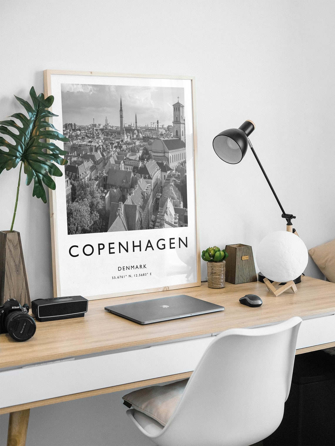 Copenhagen Travel Print Copenhagen Travel Poster Denmark Print Travel Gift Travel Art Travel Decor Black And White - Image 3