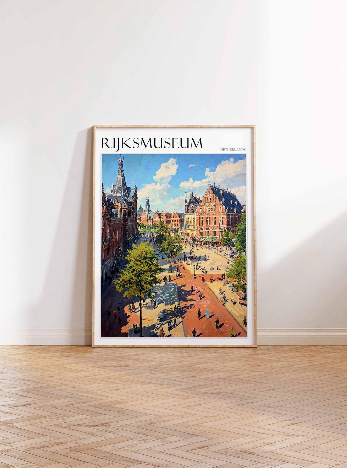Rijksmuseum Netherlands Museum Quarter Crowd Scene Travel Poster - Image 2