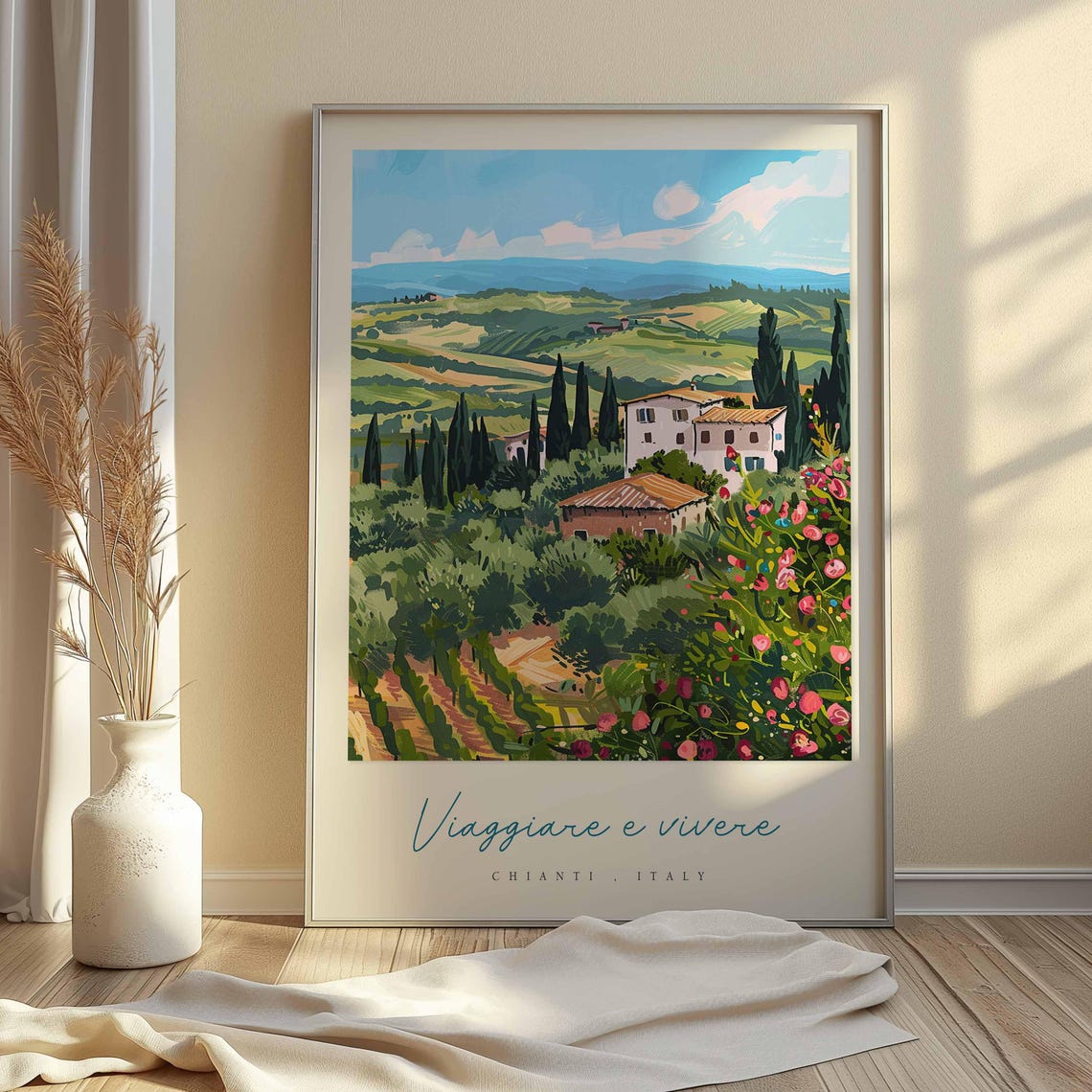 Chianti Poster Chianti Travel Print Chianti Travel Art Chianti Wall Art Italy Art Italy Travel Decor Italian Travel Gift - Image 2