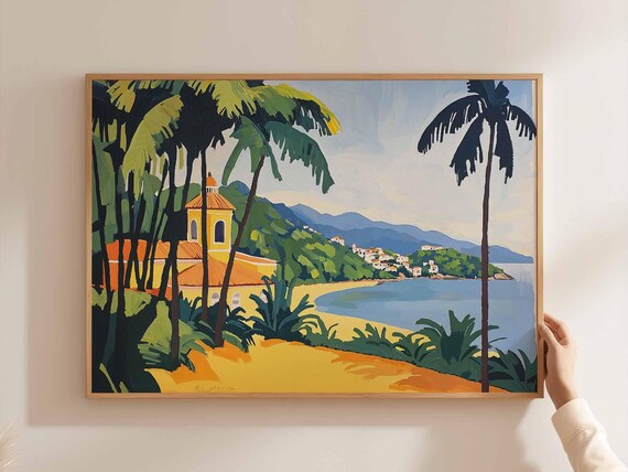 Brazil Poster South America Travel Print Brazilian Wall Art Latin Decor Landscape Tropical