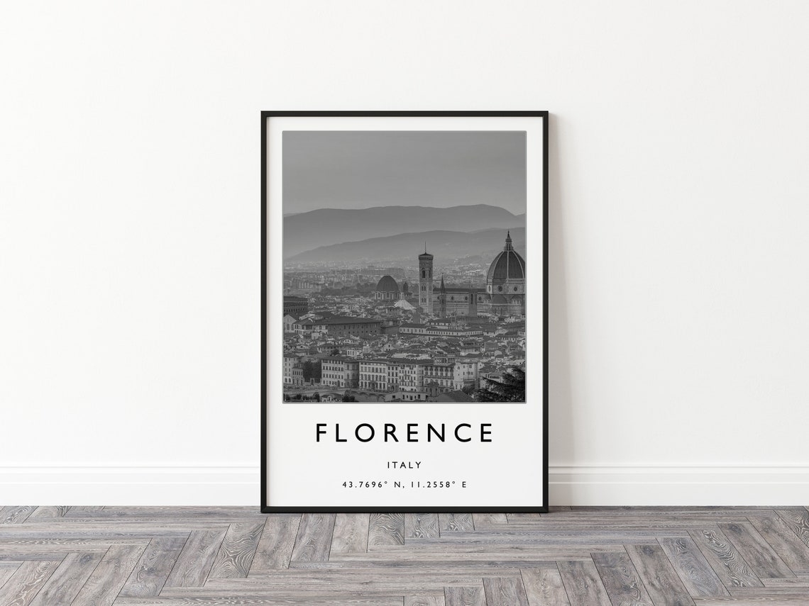 Florence Travel Print Florence Italy Travel Poster Italy Travel Print Travel Art Europe Travel Poster Black And White Gift A2a3a4 - Image 3