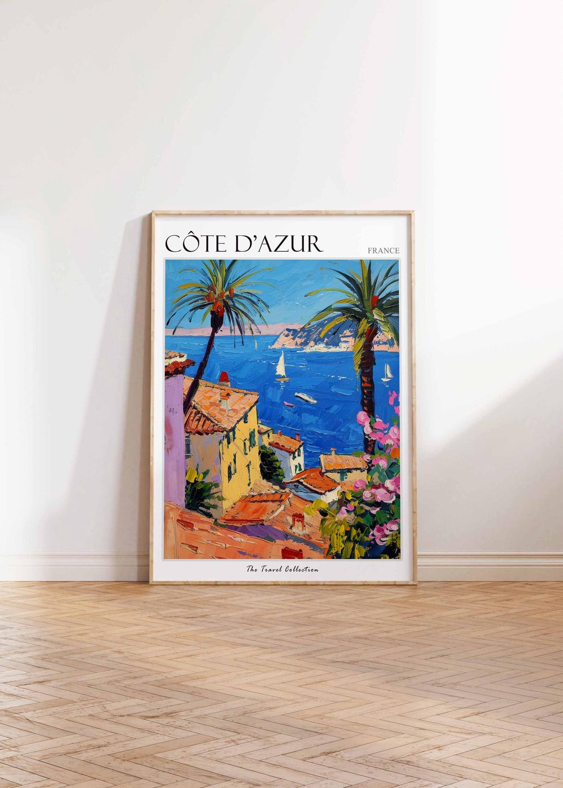 Cte Dazur Poster France Travel Print French Decor Europe Travel Poster European Wall Art Cte Dazur Gift Cte Dazur Travel Poster - Image 2