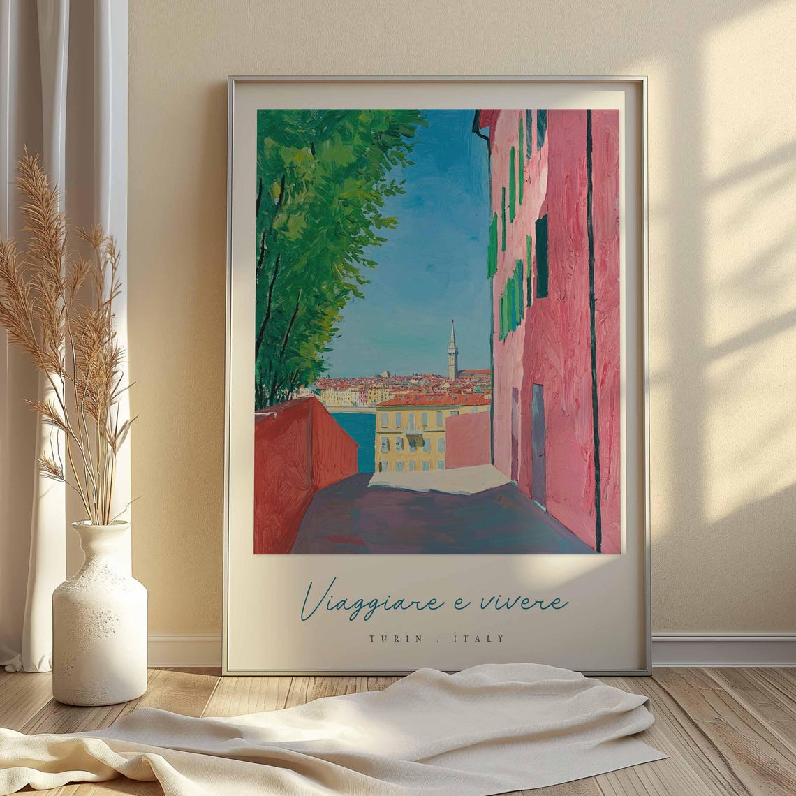 Turin Poster Italian Travel Print Turin Travel Art Turin Wall Art Italy Art Italy Travel Decor Italian Travel Gift - Image 2