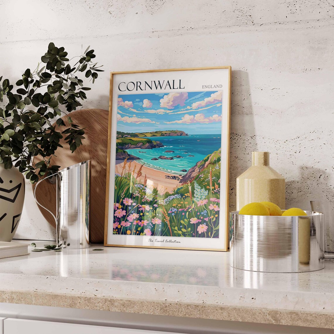 Cornwall England Travel Poster, Home Decor Art Print - Image 2