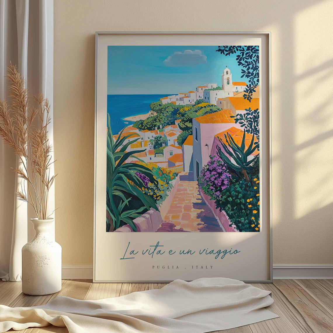 Puglia Poster Italian Travel Print Puglia Travel Art Puglia Wall Art Italy Art Italy Travel Decor Italian Travel Gift - Image 2