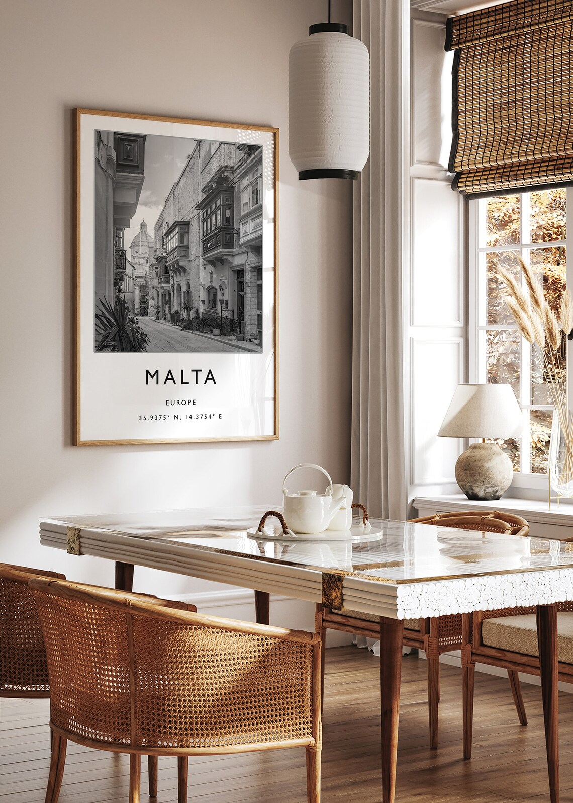 Malta Travel Poster, Valletta European Travel Art - Image 2