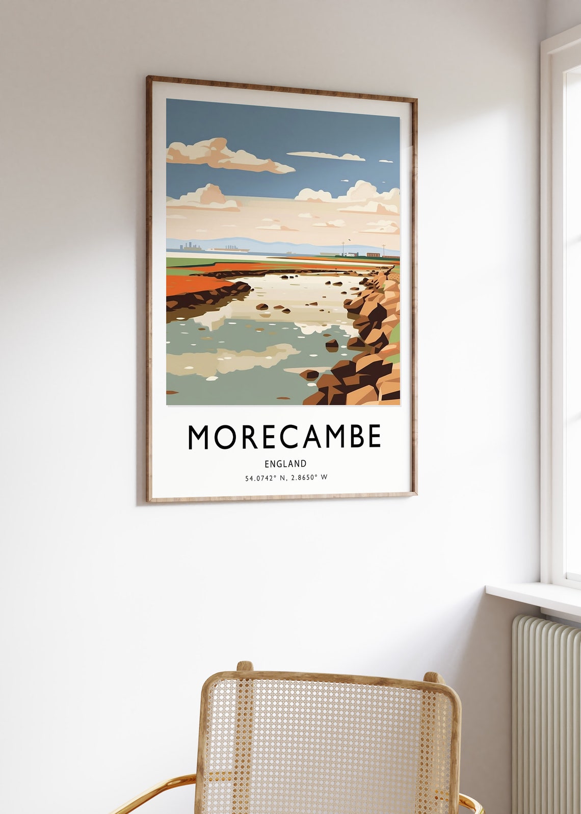 Morecambe Travel Print Uk Travel Poster British Coast Travel Wall Art Colourful Travel Art Vintage Travel Travel Gift - Image 2
