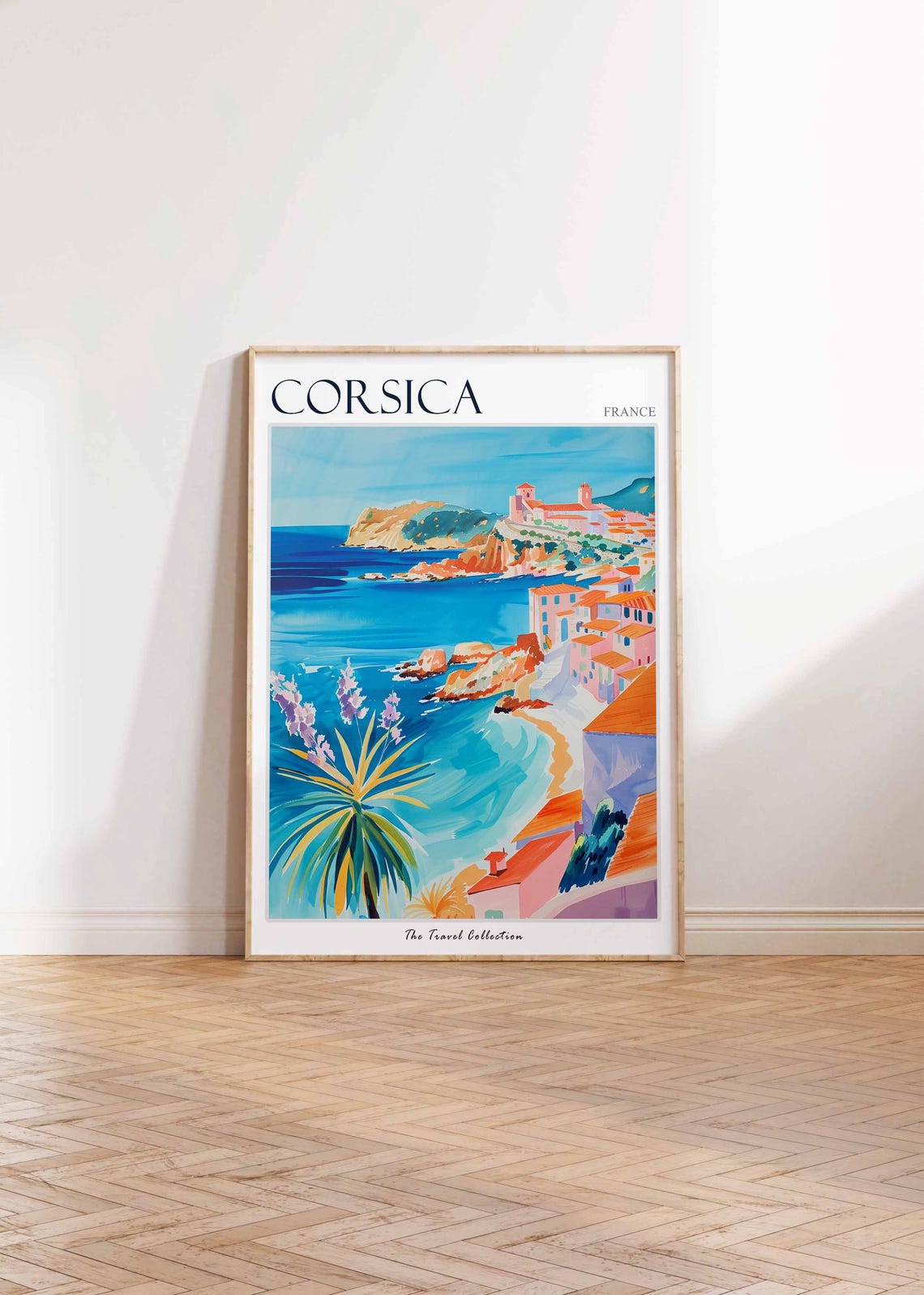 Corsica Poster France Travel Print French Decor Europe Travel Poster European Wall Art Sea Print Corsica Gift Corsica Travel Poster - Image 2