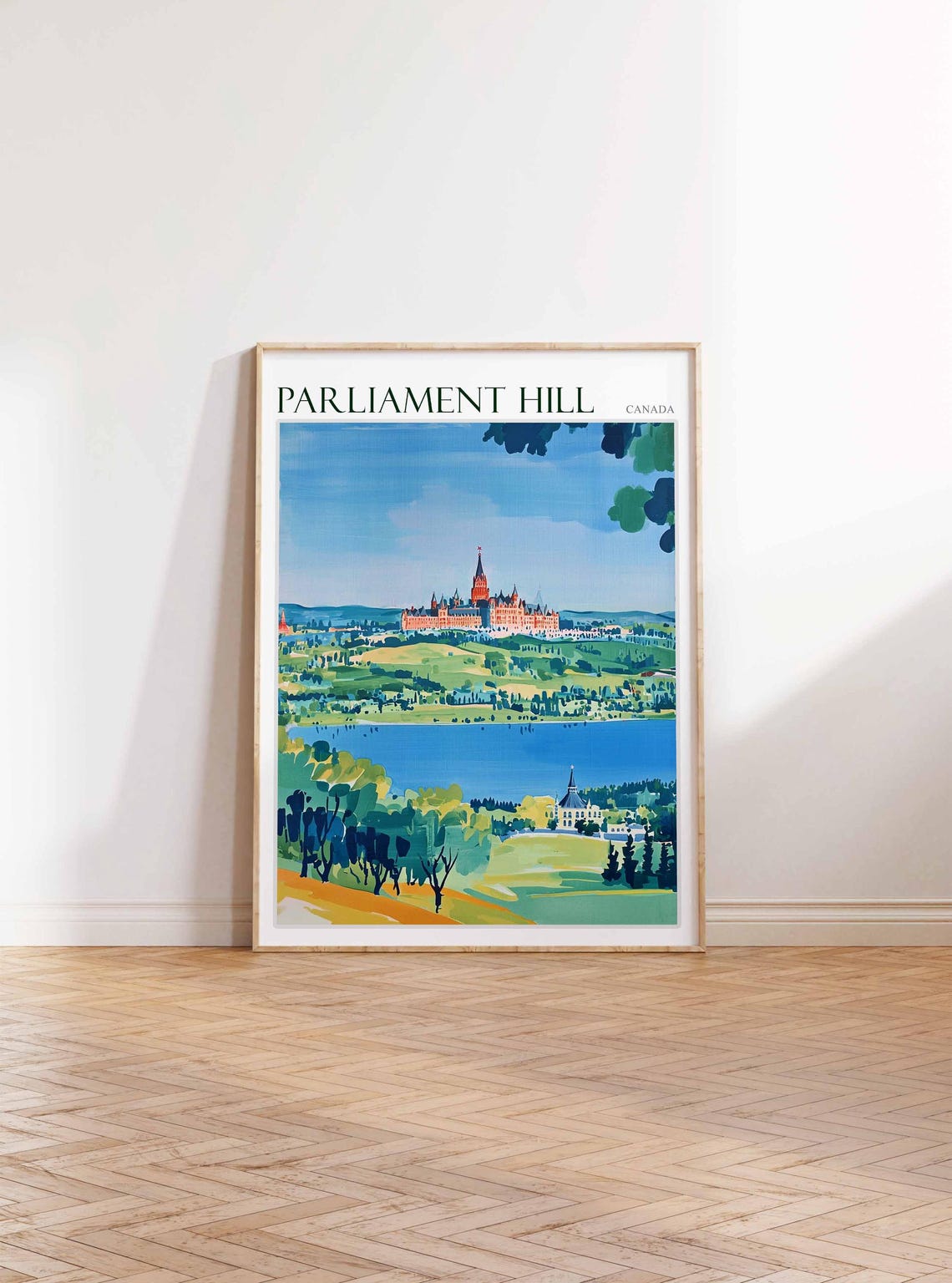 Parliament Hill Ottawa Canada River Panorama Landscape Poster - Image 2