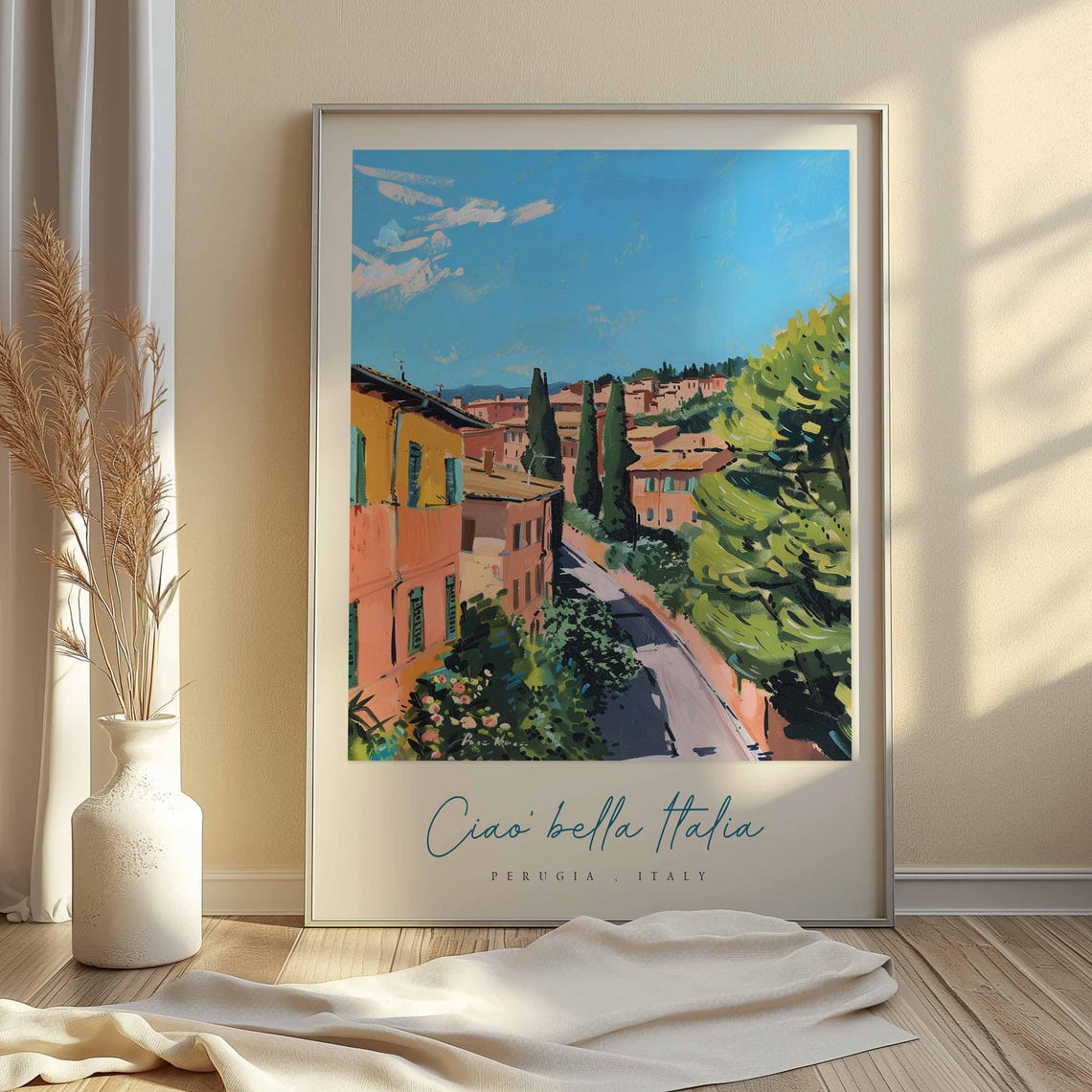 Perugia Poster Italian Travel Print Perugia Travel Art Perugia Wall Art Italy Art Italy Travel Decor Italian Travel Gift - Image 2