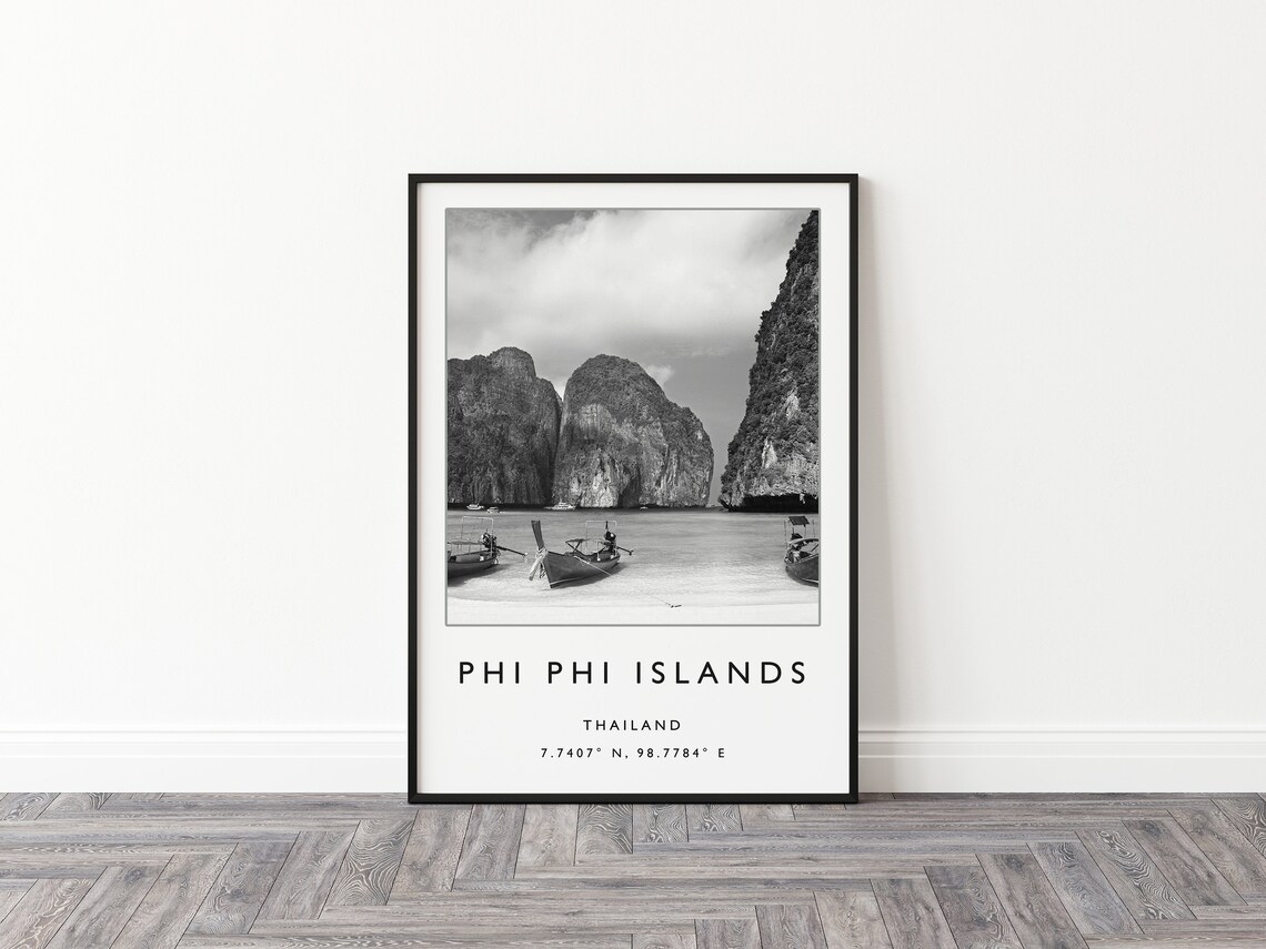 Phi Phi Islands Travel Poster, Thailand Travel Print - Image 2