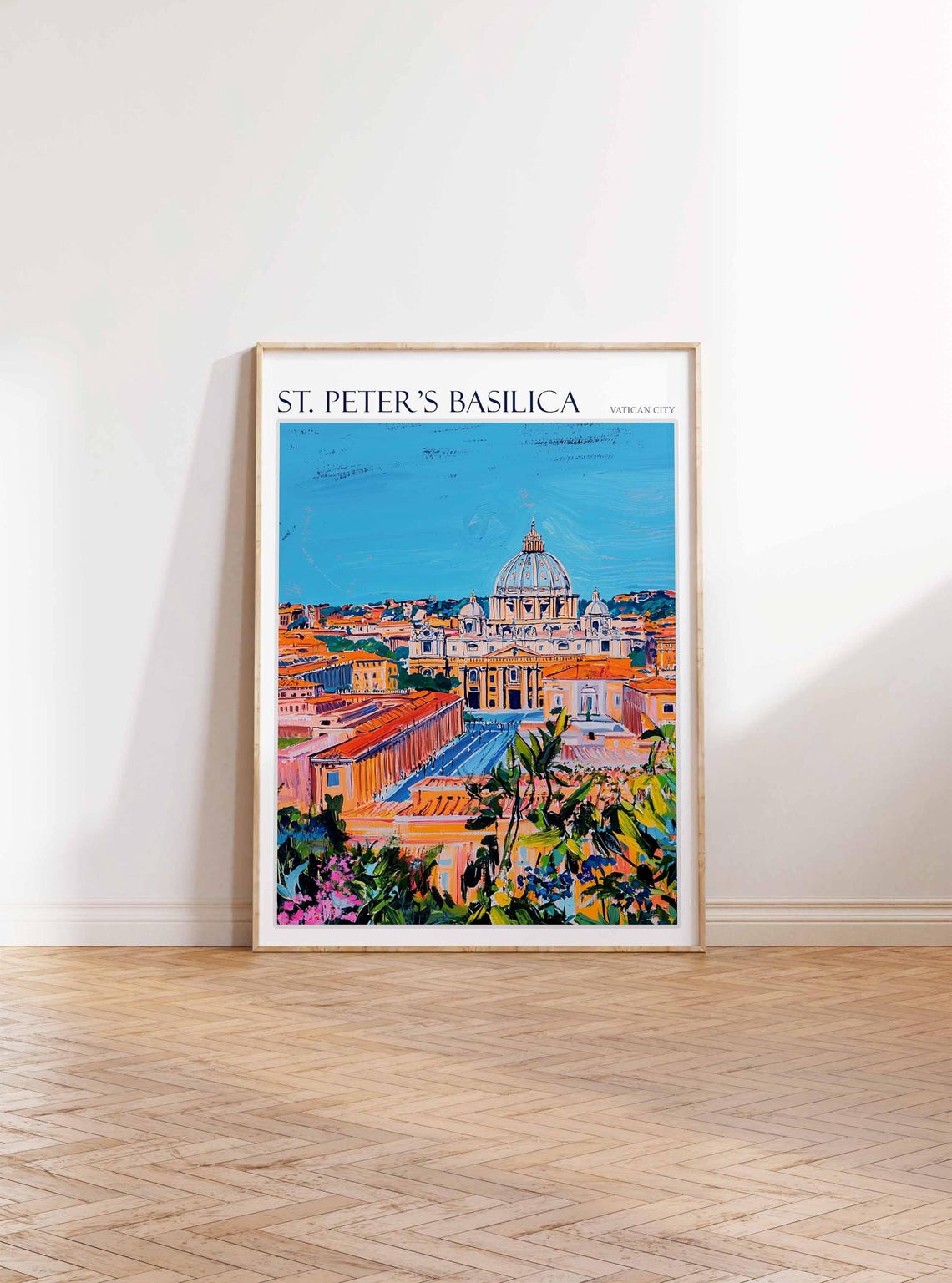 Stpeters Basilica Poster Stpeters Basilica Travel Print Italy Wall Art Italian Travel Print Italian Gift Vatican City Wall Art - Image 2