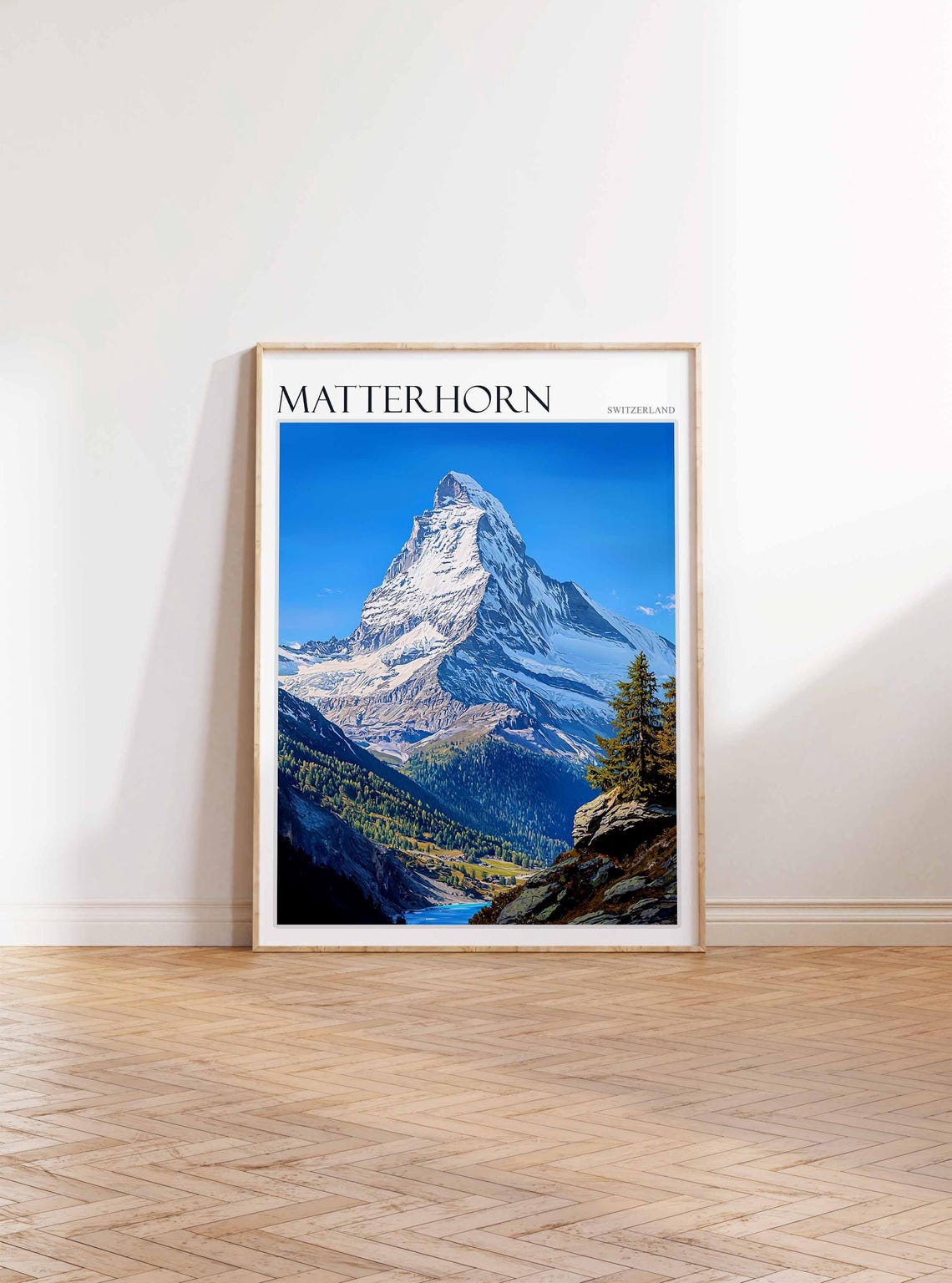 Matterhorn Switzerland Rocky Ridge Peak Valley Forest Art Poster - Image 4
