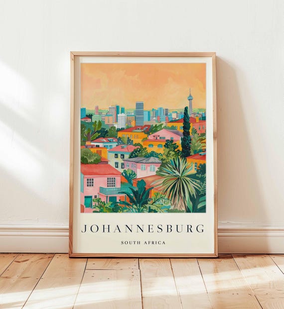 Johannesburg South Africa Travel Poster