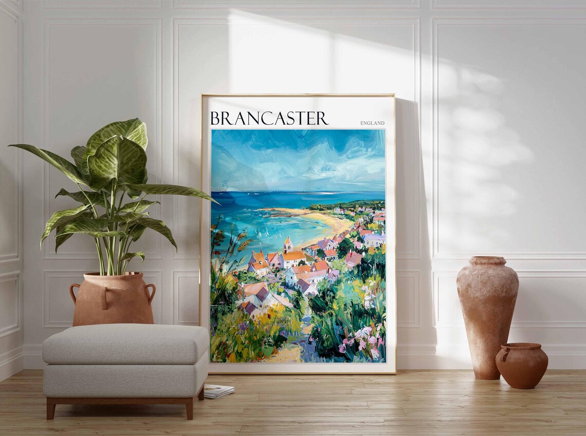Brancaster England Coastal Town and Bay View From Wildflower Hill Poster - Image 3