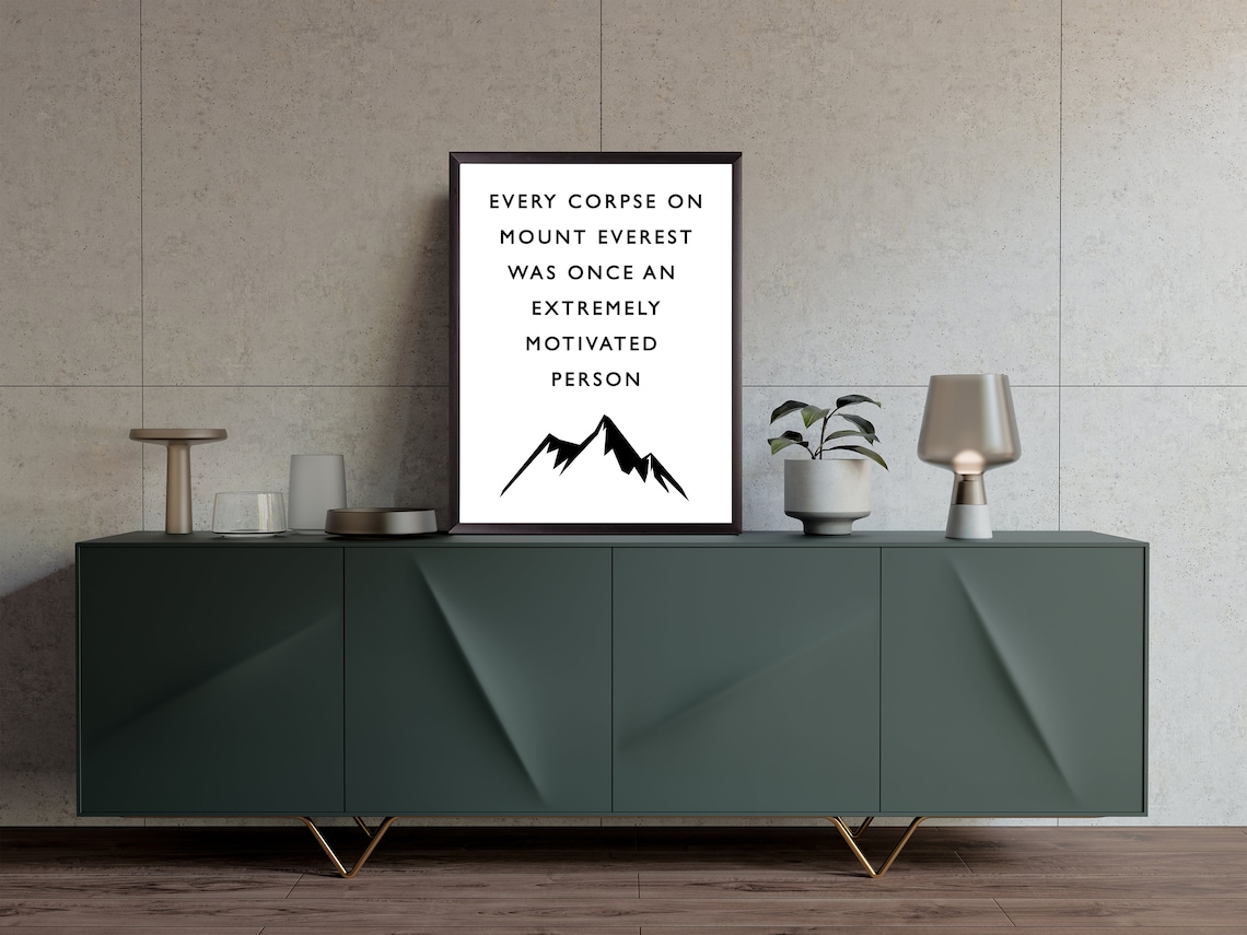 Mount Everest Motivational Poster Print, Hiking Quote - Image 3