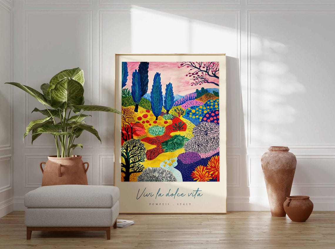 Pompeii Poster Italian Travel Print Pompeii Travel Art Pompeii Wall Art Italy Art Italy Travel Decor Italian Travel Gift - Image 3