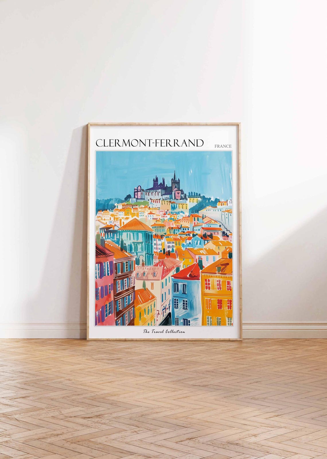 Clermont Ferrand Poster France Travel Print French Decor Europe Travel Poster European Wall Art Clermont Ferrand Travel Poster - Image 2