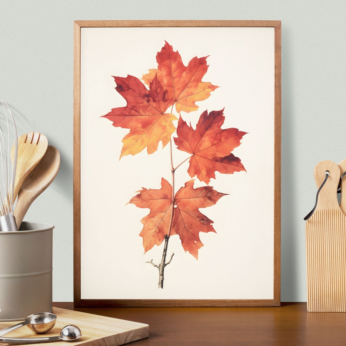 Maple Floral Botanical Vintage Poster, Wall Art Print - Image 2