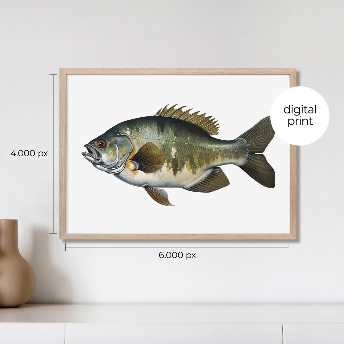 Vintage Piranha Fish Illustration Art Print - Image 2