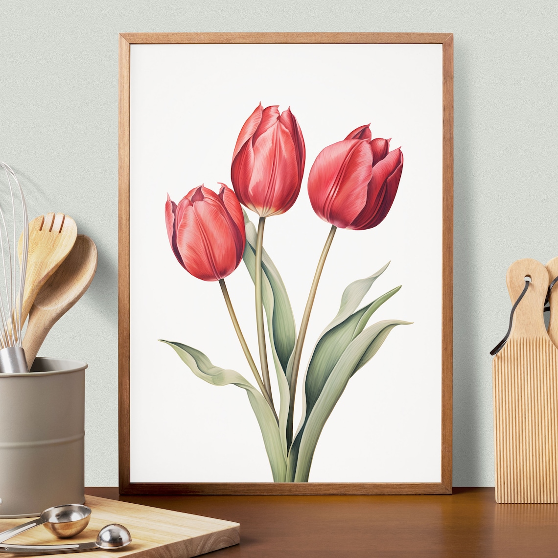 Tulip Botanical Vintage Poster, Floral Wall Art - Image 2