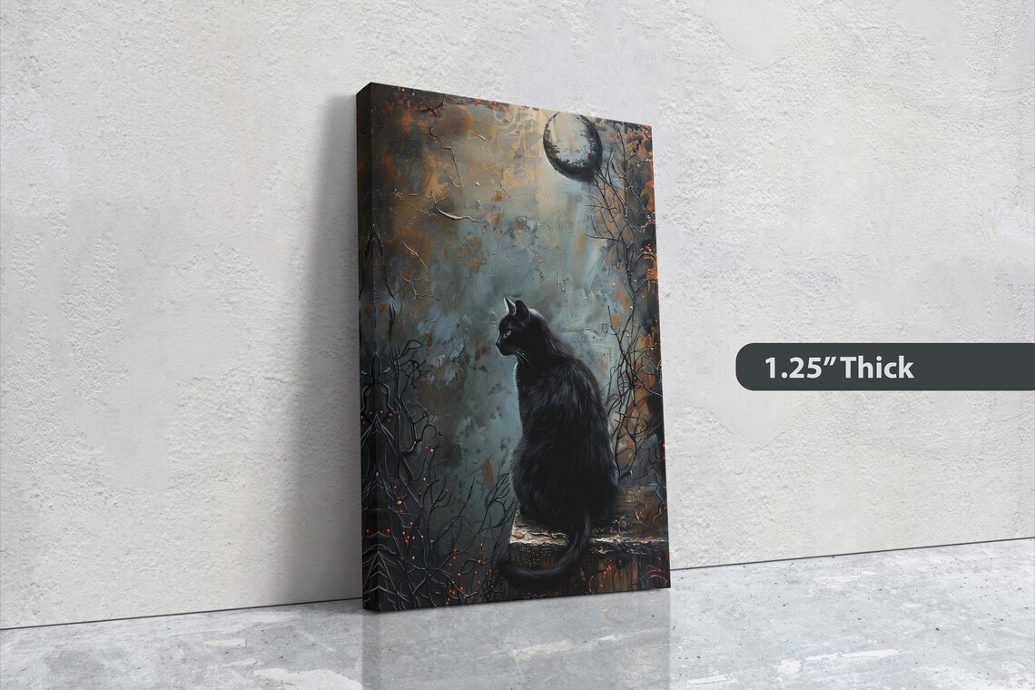 Crypt Cat, Creepy Halloween Gothic Decor - Image 3