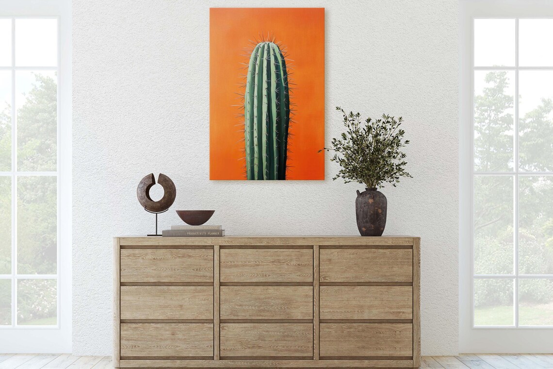 Lone Cactus Desert Decor, Southwest Art Print - Image 3