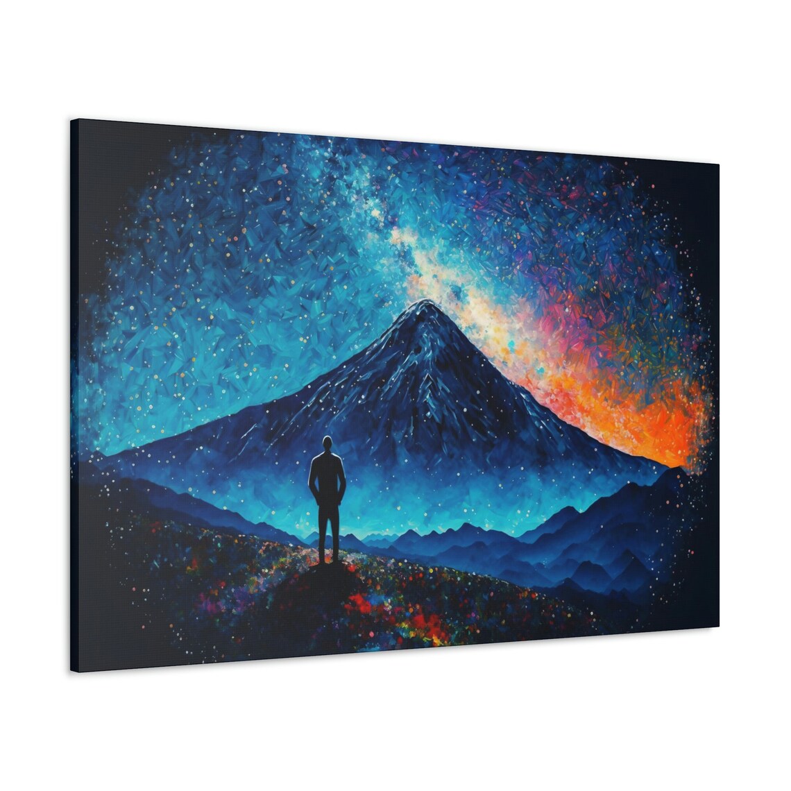 Overlooking Mountain, Colorful Landscape Art - Image 3