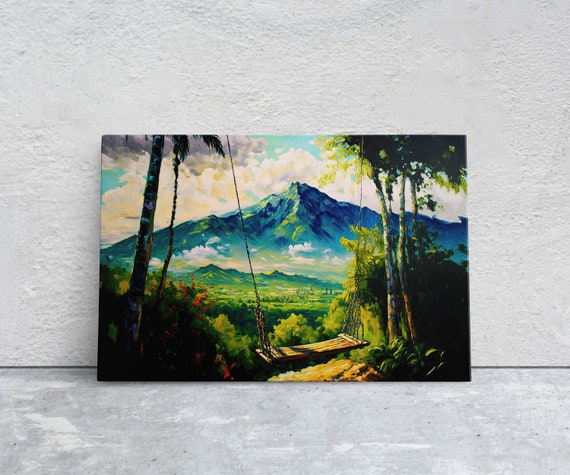 Bali Mountain Swing Travel Poster