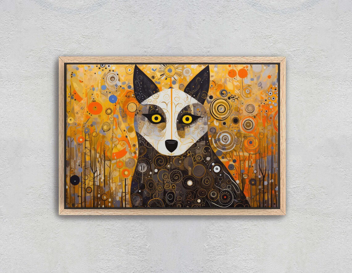 Abstract Wolf Symbolism Modern Art Print - Image 2