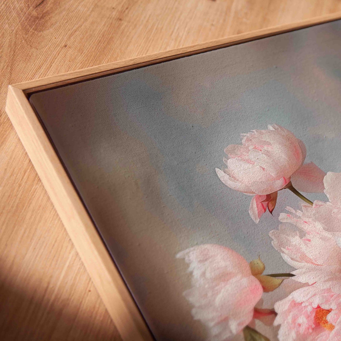 Pink Peonies in a Ceramic Vase Romantic Floral Still Life Art Print - Image 2