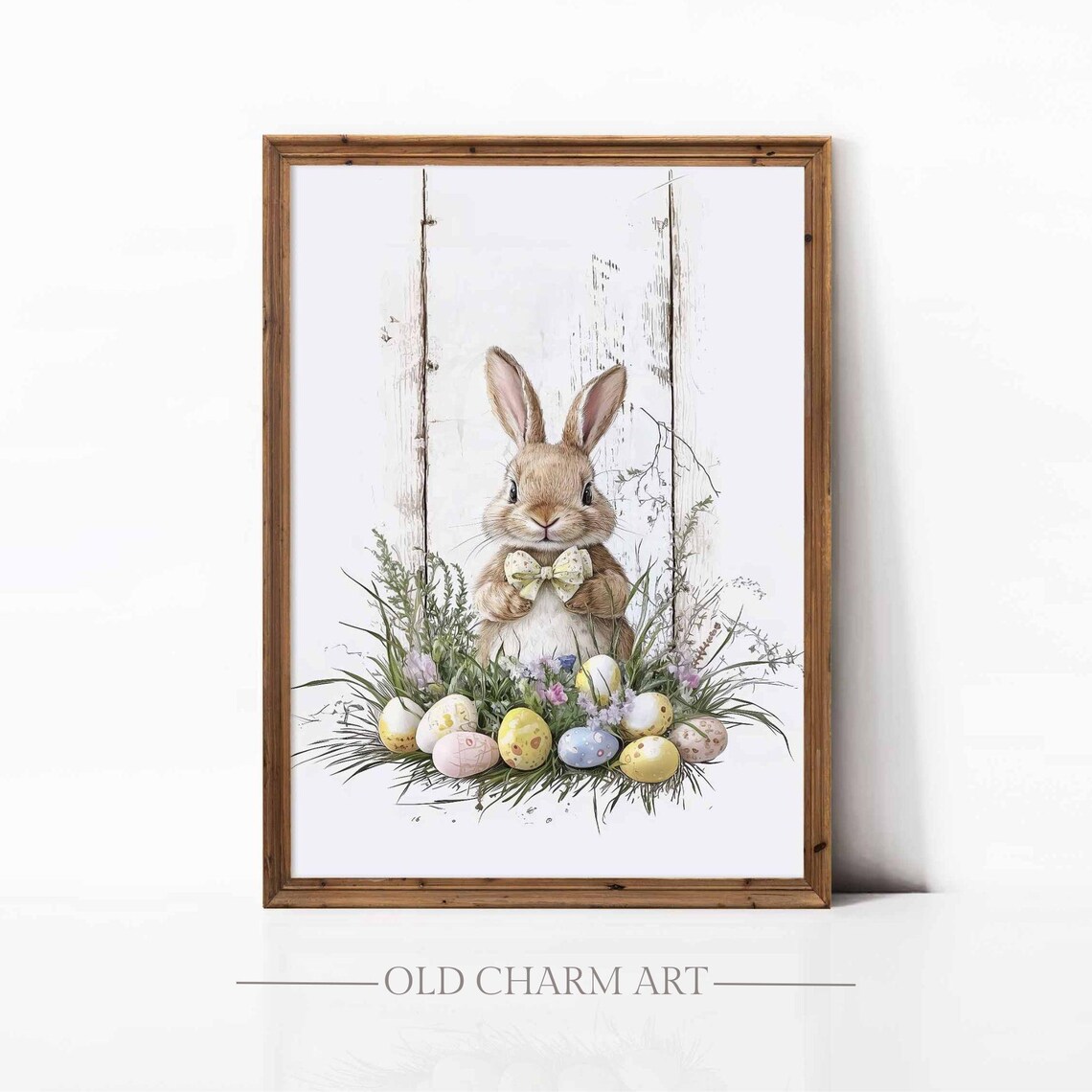 Easter Bunny Art Print, Spring Watercolour Rabbit