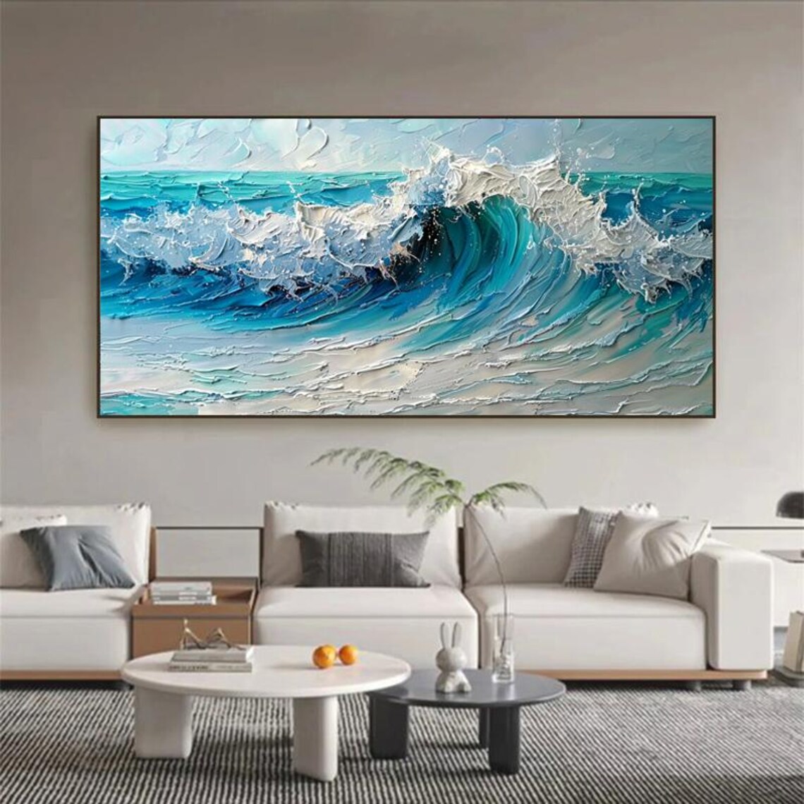 Abstract Seascape, Textured Wave Wall Art Print - Image 6
