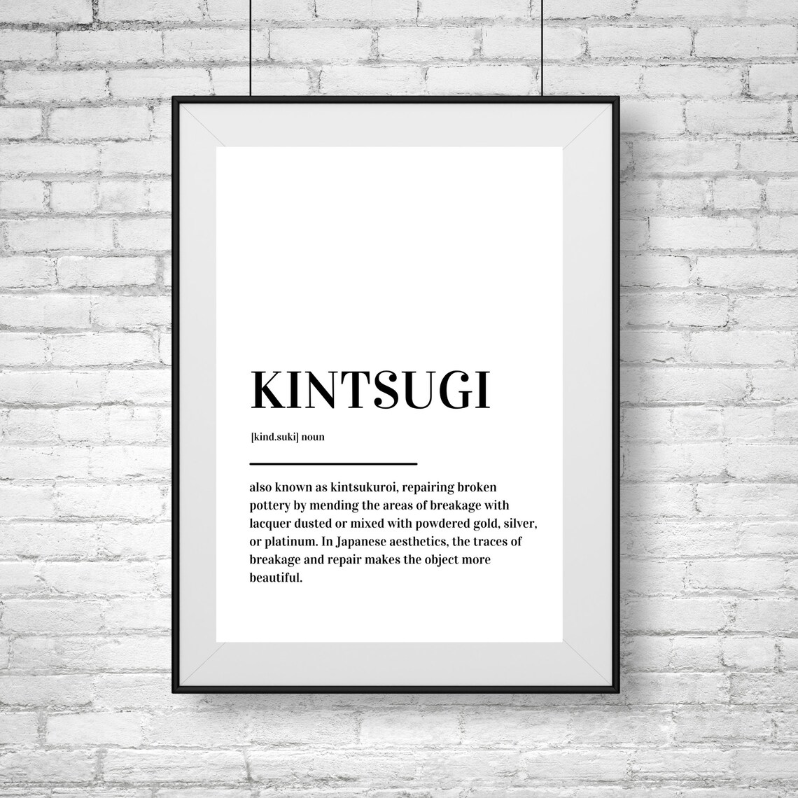 Kintsugi Definition Poster, Abstract Modern Art Print - Image 2