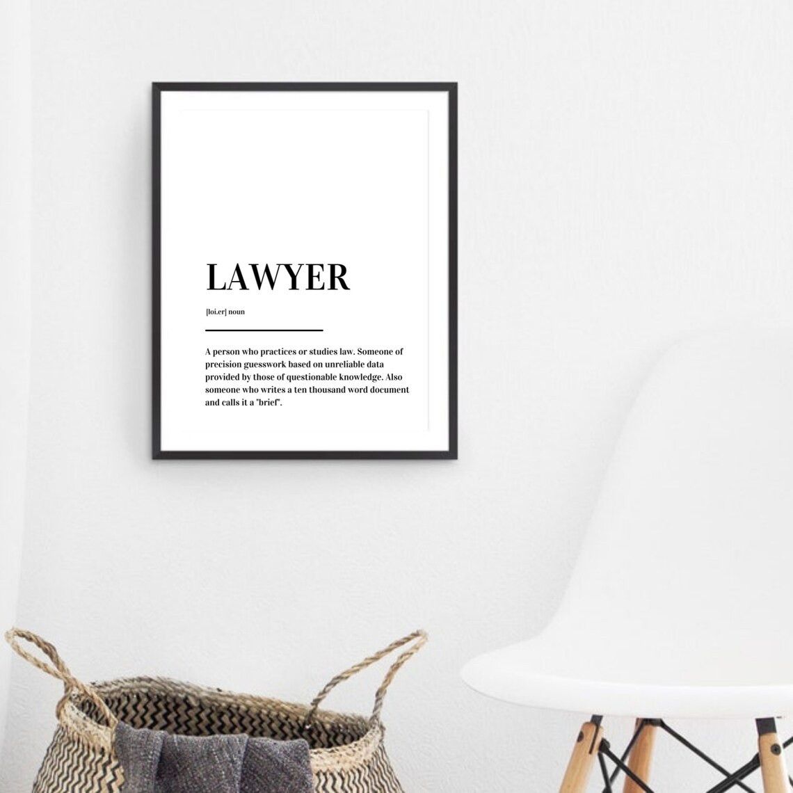 Lawyer Definition Typography Funny Legal Gift Minimalist Poster - Image 3