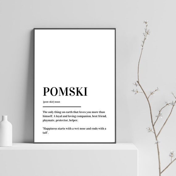 Pomsky Definition Print Poster