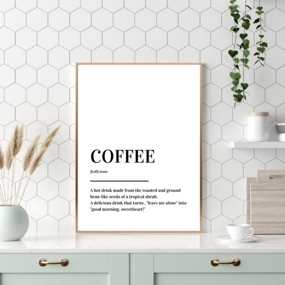 Coffee Definition Print Poster