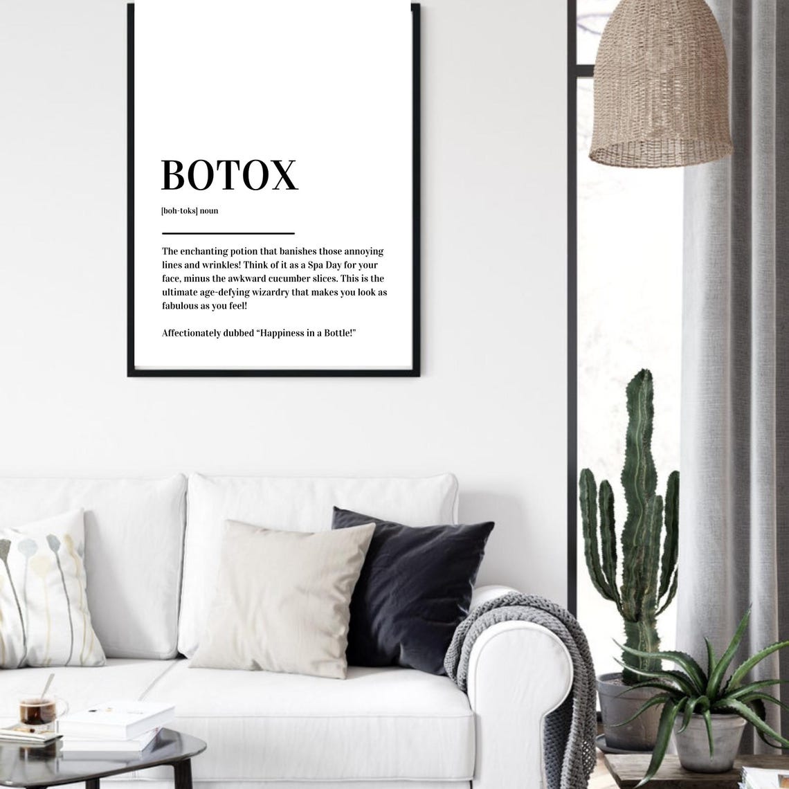 Botox Definition Typography Funny Beauty Gift Minimalist Poster - Image 5