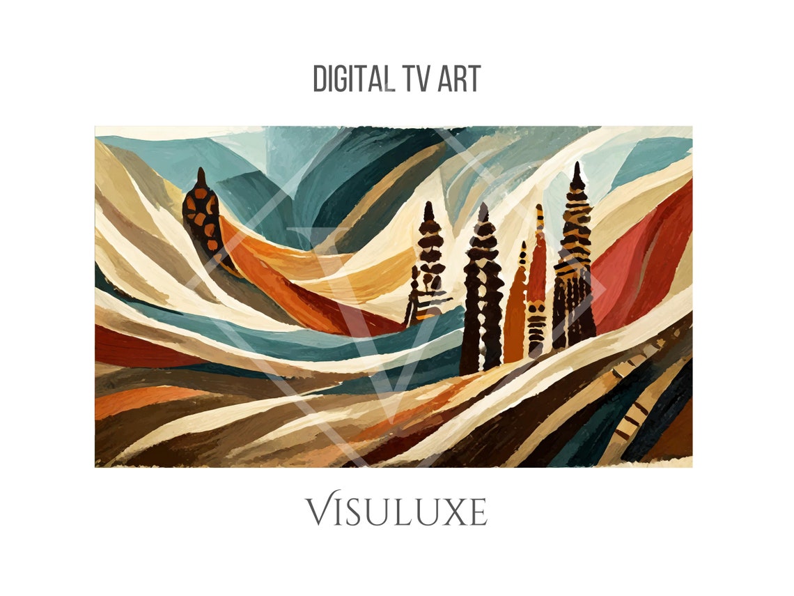 Abstract Tribal Painting Frame Tv Art Tribal Abstract Oil Painting Heavy Brushstrokes Tribal Abstract Painting Screensaver Tv Tv 169 Ar - Image 2
